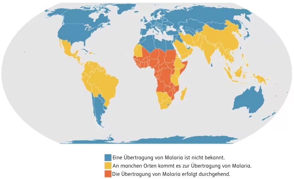 Risikogebiete von Malaria